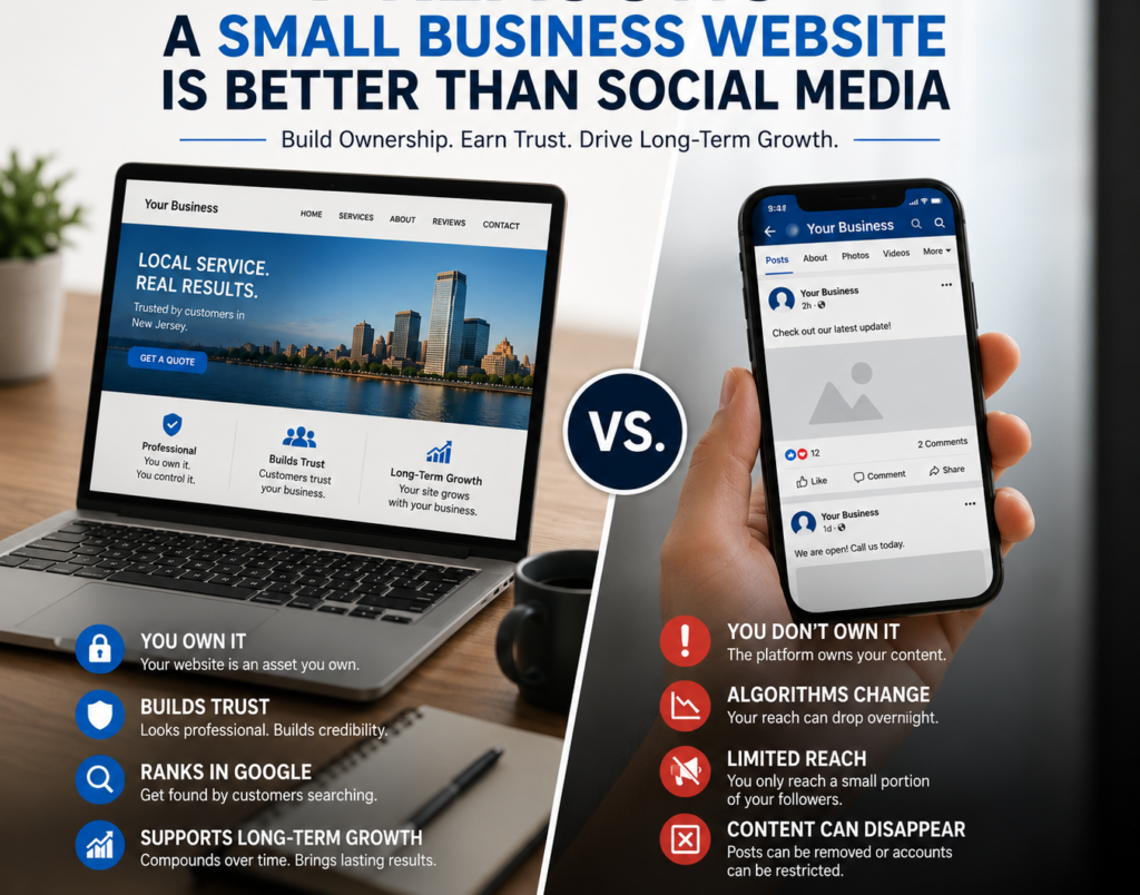 Small Business Website Helping A New Jersey Business Owner Grow Beyond Social Media